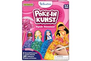 Skillmatics Kunst & Bastelaktivität- Poke-in Kunst magische Prinzessinnen, Schmutzfreie Nähkunst für Kinder, Craft-Kits, DIY-Aktivität, Geschenke für Mädchen und Jungen im Alter von 4, 5, 6, 7, 8, 9