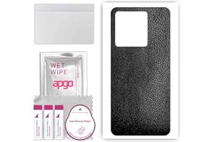 apgo Rückseite Schutzfolie, Skin, kompatibel mit Xiaomi 13T Pro, Hinten Displayschutzfolie aus Vinylfolie, Kratzfest, einfache Montage - Schwarzes Leder