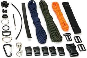 Polymath Products Adapt and Survive - Paracord & Webbing Kit - 38-Piece Set including 50' Paracord for DIY Bracelets and Accessories