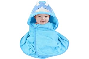 Hivia 90 * 90CM Unicorno Accappatoio Neonato-100% Cotone Asciugamano Neonato Bagnetto，Morbido e Accogliente Asciugamano con Cappuccio per Bambini Regalo Neonata Femmina|Rosa
