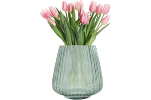 POINT-VIRGULE Vaso in vetro verde d17,7 h18 cm punto virgola