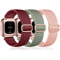 Dehnbares Nylon-Armband Für Fitbit Versa 2 / Lite / SE – Weich, Atmungsaktiv, Verstellbar, Viele Farben