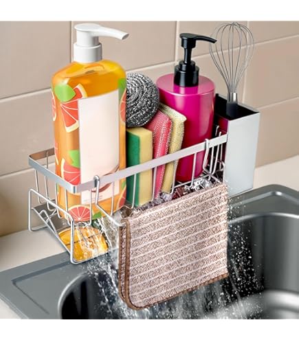 Porte-Éponge Évier Cuisine Avec Drainage Automatique