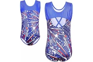 HUAANIUE Ragazza Ginnastica Leotard 3-12A Senza maniche Balletto Leotard Blu Ragazze Abbigliamento sportivo Ballando Viola Palestra Abito Leotards atletici Balletto Bambini Costume