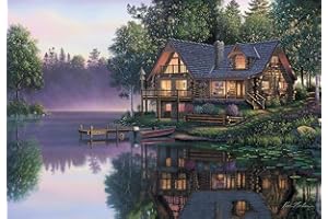 Ledgebay Paint by Number for Adults: Beginner to Advanced Number Painting Kit - Fun DIY Adult Arts and Crafts Projects - Kits Include - (Cabin Fever, 40x50 cm Unframed)