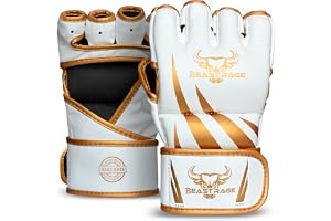 BEAST RAGE MMA-handskar herr för grapplinghandskar MMA Muay Thai kickboxning handskar med handledsstöd, stötdämpande stoppnin