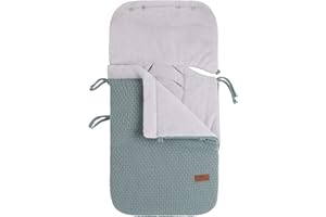 BO BABY'S ONLY - Fußsack Babyschale 0+ Robust - Fußsack für Autositz - Auch für Maxi-Cosi - Wunderbar Warm - Ganzjährigen Verwendung - Mit 3- und 5-Punktgurten - Stonegreen