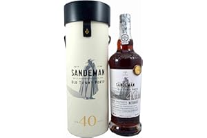 Sandeman - Old Tawny Portwein, 40 Jahre alt im Geschenkset, Reifung in Holzfässern (1 x 0.75 l)
