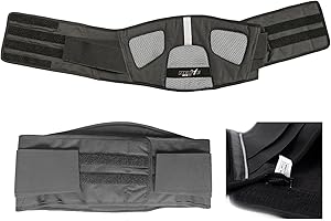 NERVE SHOP Nierengurt Motorrad Dynamic Breit Damen Herren Jugendliche Gefüttert Klettverschluss Stütze - schwarz - S 80cm