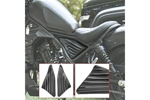 TATONCYCLE Motorcycle Under Rear Seat Frame Side Infill Panel Trim Guard Cover Shell belly pan Protector Engine Fairing ABS Plastic Compatible with H-onda Rebel CMX300 CMX500 CMX 300 CMX 500 2017-2023