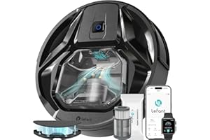 Lefant Aspirateur Robot M320, 6000Pa d'Aspiration, Évitement Précis des Obstacles, Détection de Tapis, Zones Interdites, Idéal pour Les Poils d'animaux, Cheveux et Sols Durs Tapis, Contrôle App/Alexa