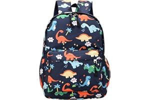 VReder Toddler Boys Girl Kids Backpack, Mini Dinosaur Bag Kindergarten Canvas Rucksack, School Bag Holiday Travel Bookbag Outdoor Daypack for 3-7 Year Old