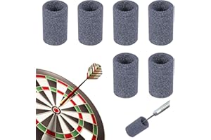 DYMHQ 6 Pièces Aiguiseur Ronde Meule de Fléchettes Set, Durable Pierre Sable Aiguiseur de Fléchette, Arrondir Affûteur Fléchettes Gardez Fléchettes Affûtées, Dart Sharpener Accessoires pour Ciseaux Flèche