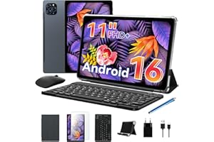 Zenva T90 Tablet mit Tastatur und Stift - Weltweit Erstes Android 16 Tablet, 11 Zoll, 1920x1200 FHD+, 24GB RAM 128GB ROM/2TB TF, Octa-Core, 8000mAh, 13MP+5MP, Widevine L1, Face ID(4J Garantie)