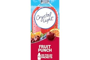 CRYSTAL LIGHT FRUIT PUNCH DRINK MIX ON THE GO 10 PACKET BOX AMERICAN