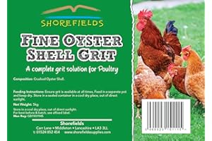 SHOREFIELDS SUPPLIES Shorefields Fine Oystershell Grit - Small Bird Food for Year-Round Feeding - Husk-Free, Bite-Sized Garden Bird Food with Sunflower Hearts, Pro-tec Health Aid for Robins, Wrens & Soft Beaked Birds
