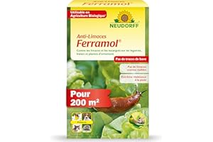 Neudorff Anti-Limaces Ferramol – Contre Les limaces et Les escargots sur Les légumes, Fraises et Plantes d’Ornement. Pellets pour 200 m², 1 kg