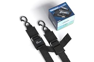 WavesRx Marine Boat Trailer Transom Tie-Down (2 Pack) | Adjustable 2"x48" Straps | 1200 LBS Capacity to Securely Transport Boats, Jet Skis and Other PWC