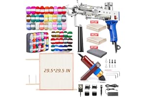 BESGEER 2024 Rug Tufting Gun Starter Kit with Frame with Carpet Trimmer， 2 in 1 Cut & Loop Pile Carpet Tufting Kit, Pistola Tufting Kit Completo, Pistola Tufting 2 en 1,Kit Tufting Completo