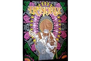 INDIAN CRAFT CASTLE ICC Jimi Hendrix Guitar Poster Wall Hanging Tapestries Jimmie Hendrix Classic Rock legend Music Tapestry Jimmy Bohemian Decoration Psychedelic Hippie Large Vintage Decor Black