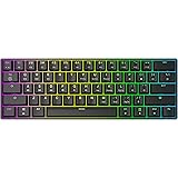 GK61 Mechanical Gaming Keyboard - 61 Keys Multi Color RGB Illuminated LED Backlit Wired Programmable for PC/Mac Gamer (Gatero
