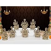 Dattatreya Bronze Goddess Ashtalakshmi Statue Ashta Lakshmi (Set of 8) Asthalakshmi for Diwali Puja Mandir Temple Vastu Home 