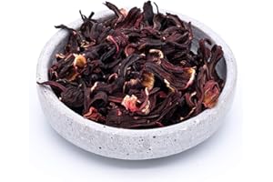 PEARLS OF SAMARKAND TREASURES OF THE SILK ROAD Organic Hibiscus Flowers 1kg – Whole Leafs, Sun-Dried, Ideal for Hibiscus Tea, Vegan Raw-Food