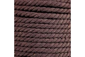 WEST COAST PARACORD Natural Twisted Cotton Rope - Soft But Strong - Assorted Colors - 1/2 Inch Diameter (Brown, 10 Feet)