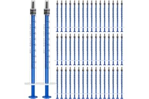OFFCUP Kunststoff Spritze, 50 Stück Einwegspritzen 1ml, Futterspritze, Plastiktube, für Kleine Haustierfütterung Motoröl oder Bremsflüssigkeit [Nicht medizinische Verwendung]