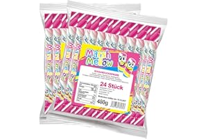 VONTEK Marshmellow Speckseile XXL - Wurfmaterial für Karneval und Fasching - 30cm lang - 48 Stück einzeln verpackt - Süßigkeiten Großpackung - 600g