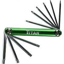 American Mutt Tools Torx-Sicherheitsschlüssel-Set | 10-teilig, T6 Bis T30 | Mit Loch (Tamper Proof)