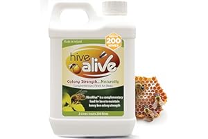 HIVE ALIVE Bee Food Supplement - Honey Bee Liquid Feed Enhancer - Beekeeping Autumn Spring Feeding - Lower Winter Mortality, Improve Colony Health, Honey Production (2L, 200 Hives)