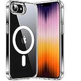 Ehr. iPhone 16e/17e Uyumlu Kamera Korumalı Magsafe Wireless Şarj &Ouml;zellikli Airbag Tasarımlı Şeffaf Silikon Kılıf