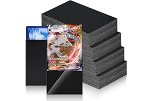 Niaetuto 400 Pcs Pochette Carte, Protection Protege Carte, Standard Individuel Noir Card Sleeve 66 * 91mm pour Cartes, Magic, Carte, Jeux de Societe Sleeves