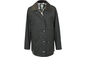 Portmann Women's Ladies Premium Quality Padded Wax Jacket Made in UK