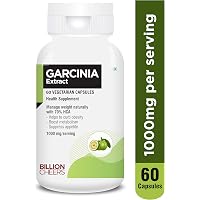 BILLIONCHEERS Garcinia cambogia extract, natural fat burner capsules 1000mg – 60 Veg capsules