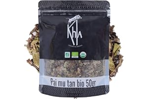 ‎KHLA Weißer Tee Paï Mu Tan Weißer Bio-Tee aus China in loser Schüttung - 50 g - Zertifizierter biologischer Anbau - Thé d'Asie de KHLA