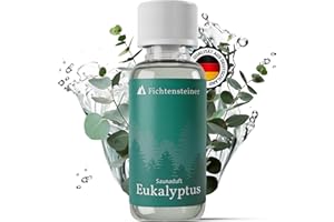 ‎FICHTENSTEINER Fichtensteiner Saunaaufguss Eukalyptus - Sauna Aufgussmittel - Ergiebiger Sauna Aufguss für bis zu 100 Sauna Aufgüsse - Wohltuender Saunaduft Aufguss - Sauna Duft - 100ml Aufguss Sauna Zubehör