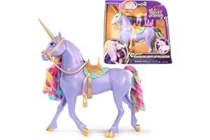 Unicorn Academy Licht-Magie Wildstar - 28 cm großes, interaktives Einhorn zur beliebten Netflix-Serie, mit Lichteffekten und Musik sowie abnehmbarem Zaumzeug und Sattel, für Kinder ab 4 Jahren