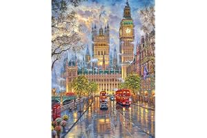 YSCOLOR Diamond Painting Full Round Diamond 5D Diy Diamond Broderi London Street Diamantmålning Cross Stitch Rhinestone Mosai