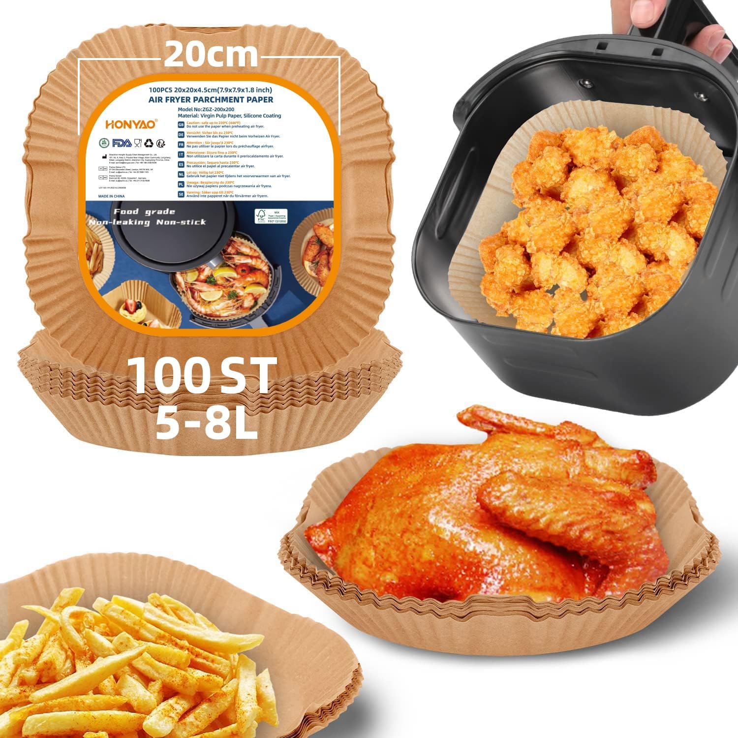 Avis d'Expert & Test Approfondi : HONYAO Airfryer Bakpl tspapper 20x20cm non-st (Sélection)