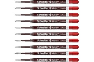 Schneider 103902 Gelion Plus wkład żelowy (wkład o dużej pojemności w formacie G2), opakowanie 10 sztuk, czerwony