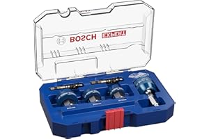 Bosch 3x Coffrets de scies trépans EXPERT Sheet Metal (pour Tôles en acier inoxydable, Tôles en acier, Ø 22, 25, 32 mm, Professional Accessoire Perceuses/visseuses rotatives)