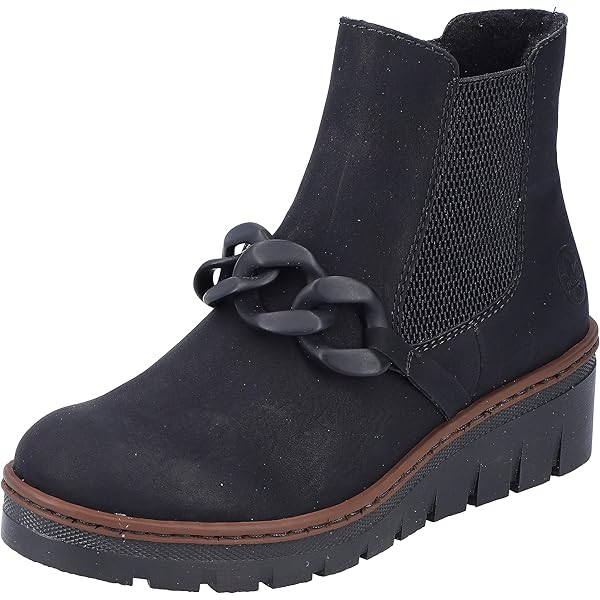 Rieker Dames 47582 korte laarzen, zwart, 43 EU, zwart, 43 EU