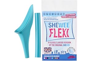 SHEWEE Flexi Female Urinal - Made in the UK – Flexible, Reusable, Portable & Recyclable Urination Device. Festival, Camping, Car, Hiking Essentials for Women. Stand to Pee Device W/Extension Pipe