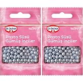 Dr. Oetker Dekor Pasta S&uuml;s&uuml;, G&uuml;m&uuml;ş İnci, 10 Gr 2li paket