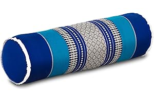 ‎LIVASIA livasia Nackenrolle extralang Nackenstützkissen, Nackenkissen, Sofakissen Muster, Beinlagerungskissen Kapok, Armlehne Palettenmöbel, Garten und Balkon, handgefertigt Ø 17x56cm