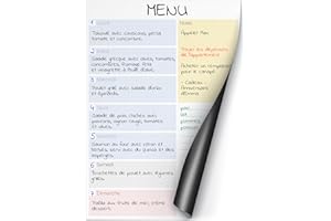 PACKLIST Tableau Magnétique Hebdomadaire. Planificateur Hebdomadaire Tableau Magnétique A4 au Design Coloré - Organisez Votre Vie, Repas et Activités Quotidiennes. Organisez Bien Votre Vie !