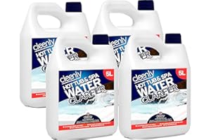 Cleenly Hot Tub & Spa Water Clarifier - 4 x 5 litres - Transforms Cloudy, Dull Looking Water - Improves Filter Performance & Efficiency
