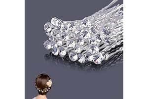 PEUTPY 30pcs Pince à cheveux de diamant en forme de U,Épingle à cheveux de Diamants forme, Épingle à Cheveux de Marriage,Mariée Perle Fleur Cristal Épingle à Cheveux pour Mariage Accessoires pour Cheveux